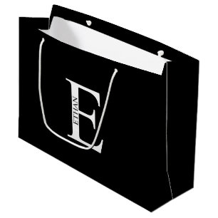 Personalisierte Monogramm und Name große Geschenkt Geschenktüte