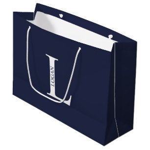 Personalisierte Monogramm und Name große Geschenkt Geschenktüte