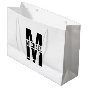Personalisierte Monogramm und Name große Geschenkt Geschenktüte