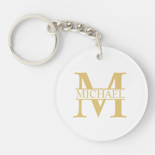 Personalisierte Monogramm und Name Schlüsselanhänger