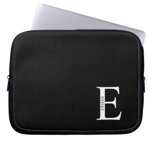 Personalisierte Monogramm- und Namens-Laptop-Hülle Laptopschutzhülle