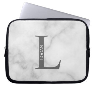 Personalisierte Monogramm- und Namens-Laptoptasche Laptopschutzhülle