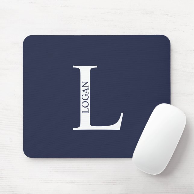 Personalisierte Monogramm- und Namens-Mauspad Mousepad (Mit Mouse)