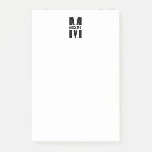 Personalisierte Monogramm- und Namenshinweise Post-it Klebezettel