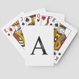 Personalisierte Monogramm- und Namenskarte Spielkarten