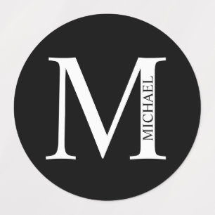 Personalisierte Monogramm- und Namensschilder Etiketten