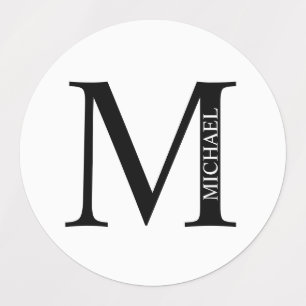 Personalisierte Monogramm- und Namensschilder Etiketten