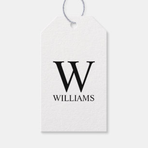 Personalisierte Monogramm- und Namensschilder Geschenkanhänger