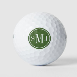 Personalisierte Monogramm- und Treetop-Rahmen Golfball