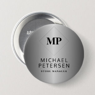 Personalisierte Monogrammanfangsbuchstaben und Nam Button