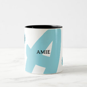 personalisierte Monogrammatikalische Initialen, Na Zweifarbige Tasse