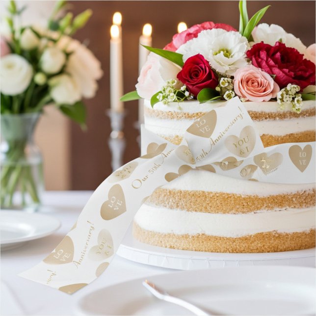 Personalisierte Monogramme, das Doppelte der golde Ripsband (Von Creator hochgeladen)