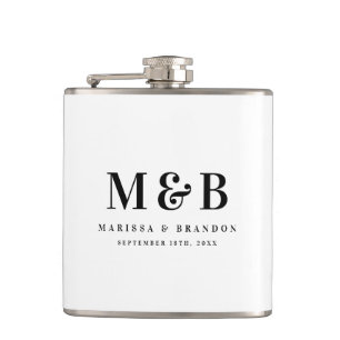 Personalisierte monogrammierte Anfangsbuchstaben H Flachmann
