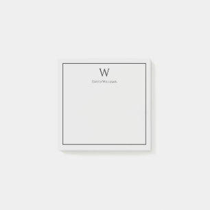 Personalisierte Monogrammnotizen Post-it Klebezettel