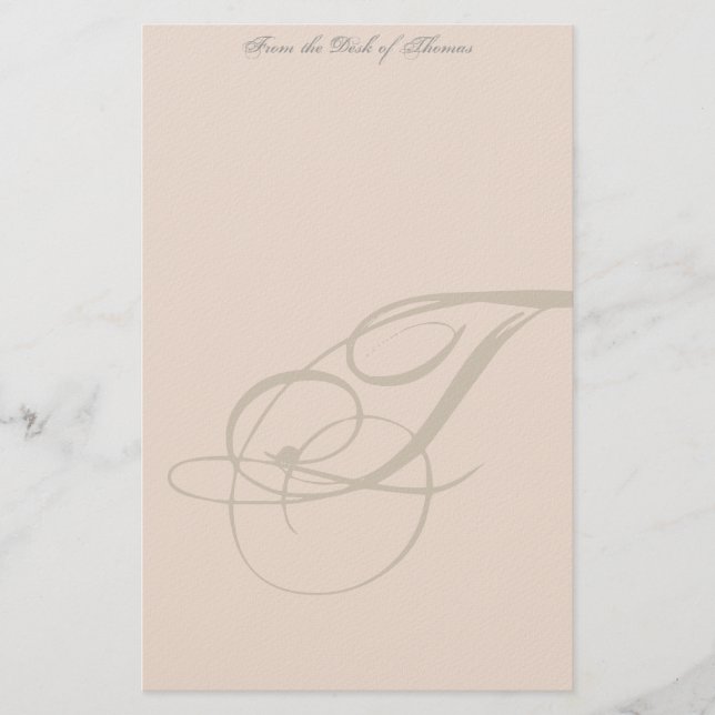 Personalisierte Monogrammstationierung Briefpapier (Vorderseite)