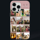 Personalisierte Monographie Case-Mate iPhone Hülle<br><div class="desc">Personalisiertes Foto Collage Monogram iPhone Case</div>
