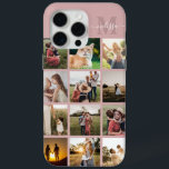Personalisierte Monographie Case-Mate iPhone Hülle<br><div class="desc">Personalisiertes Foto Collage Monogram iPhone Case</div>