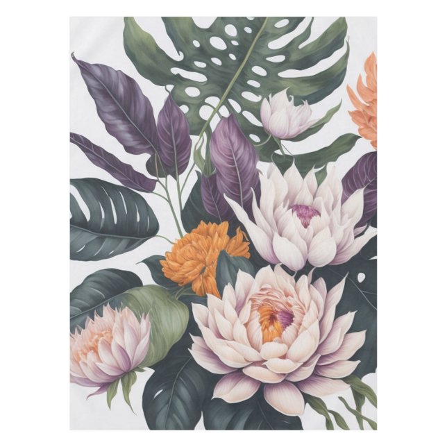 Personalisierte Monstera-Blätter Tischdecke (Vorderseite)