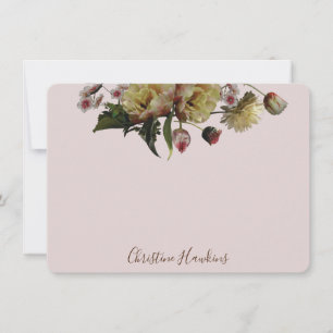 Personalisierte Moody Elegante Wildblume Blues Blu Mitteilungskarte
