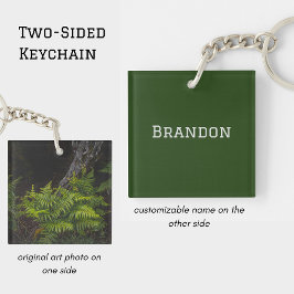 Personalisierte Moody Woodlands Minimal Herren Nam Schlüsselanhänger
