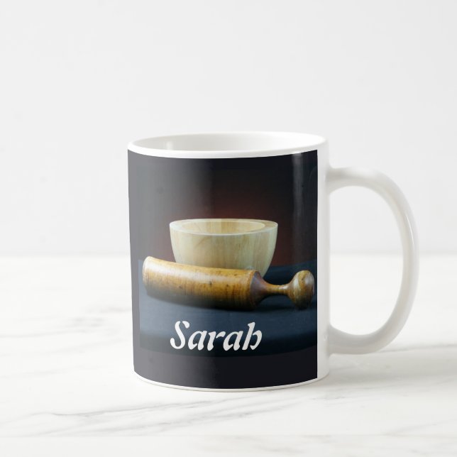 Personalisierte Mortar- und Pestle-Tasse Kaffeetasse (Rechts)