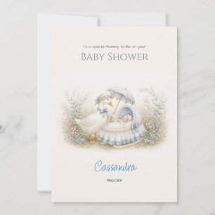 Personalisierte Mother Goose Babywiege Babyparty