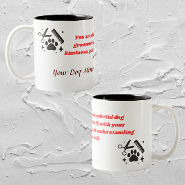 personalisierte Motivations-Hunde-Tasse Zweifarbige Tasse