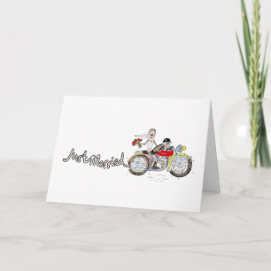 Personalisierte Motorrad Braut und Bräutigam Hochz Karte