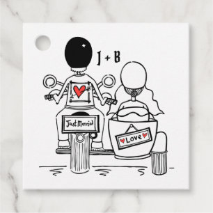 Personalisierte Motorrad-Hochzeitsgeschenk-Anhänge Geschenkanhänger