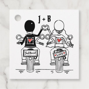 Personalisierte Motorrad-Hochzeitsgeschenk-Anhänge Geschenkanhänger