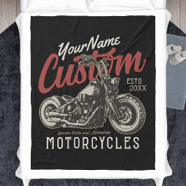 Personalisierte Motorrad-Rebell-Biker-Garage Fleecedecke