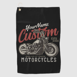 Personalisierte Motorrad-Rebell-Biker-Garage Golfhandtuch
