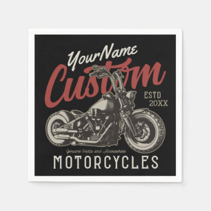 Personalisierte Motorrad-Rebell-Biker-Garage Serviette