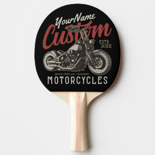 Personalisierte Motorrad-Rebell-Biker-Garage Tischtennis Schläger