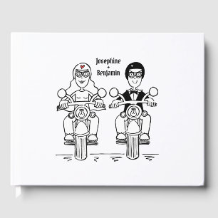 Personalisierte Motorradhochzeit Gästebuch