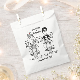 Personalisierte Motorradhochzeit Geschenktütchen