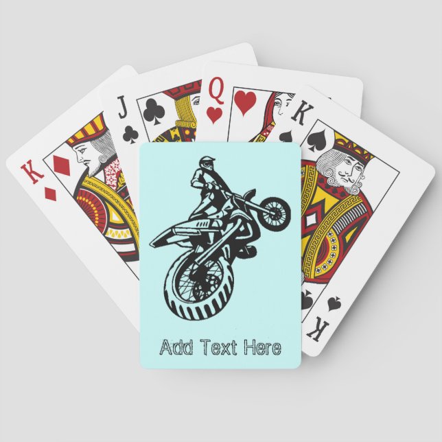 Personalisierte Motorradspielkarten Spielkarten (Rückseite)
