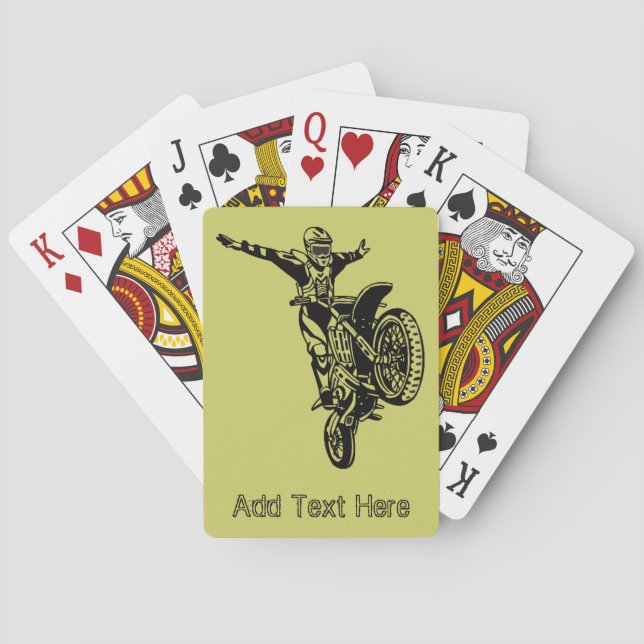 Personalisierte Motorradspielkarten Spielkarten (Rückseite)