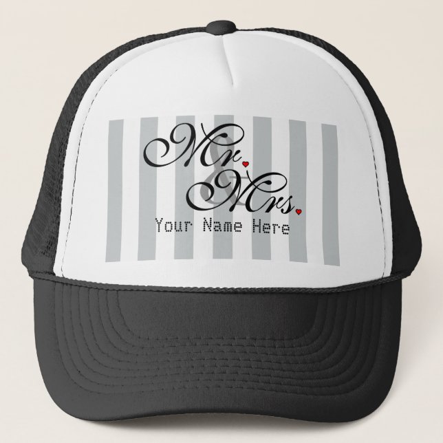 Personalisierte Mr. and Mrs. Click to Customize Co Truckerkappe (Vorderseite)