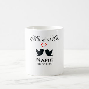 Personalisierte Mr. and Mrs Coffee Tasse