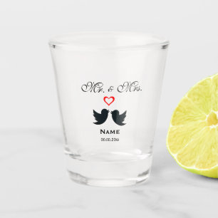 Personalisierte Mr. and Mrs. Shot Glass Schnapsglas