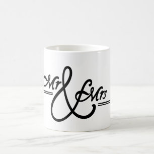 Personalisierte Mr. and Mrs. Wedding Tasse