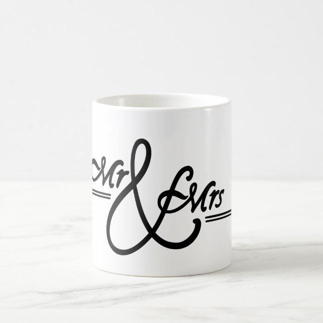 Personalisierte Mr. and Mrs. Wedding Tasse (Mittel)