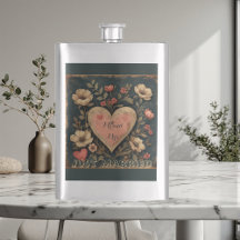 Personalisierte Mr & Mrs Hochzeit Vintage Blumen 