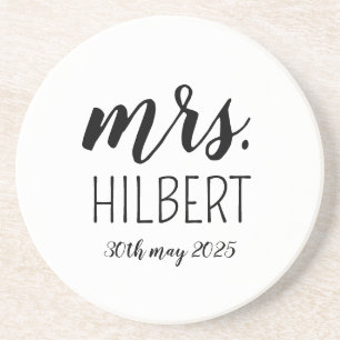 Personalisierte Mr und Mrs Hochzeitsparty – Benutz Getränkeuntersetzer