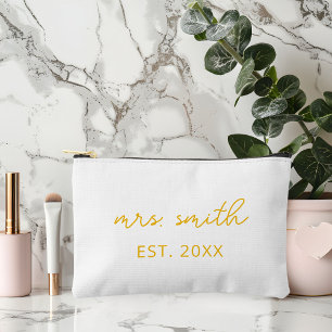 Personalisierte Mrs Make-up Braut Brautparty Zubehörtasche
