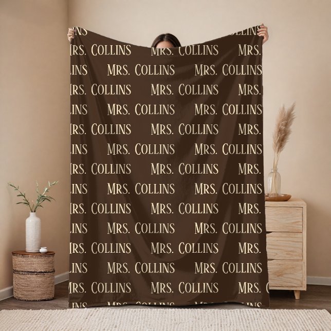 Personalisierte Mrs & Mr Decke, Hochzeitsgeschenk  Fleecedecke (Personalized Wedding Blanket – Romantic Mrs & Mr Gift for Newlyweds, Anniversary or Bride and Groom)