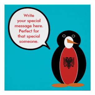 Personalisierte Ms. Penguin Albanien Poster