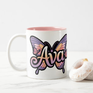 Personalisierte Mug - Ava Butterfly Design Tasse