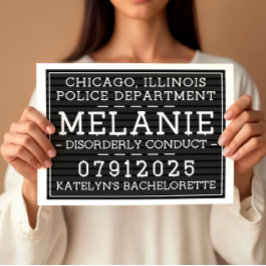 Personalisierte Mug-Shot-Zeichen, Geburtstagsparte Poster